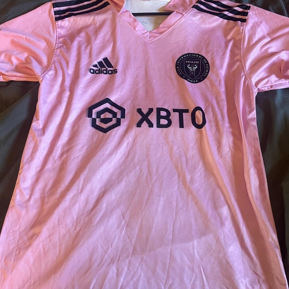 Adidas Messi  Pink Soccer Jersey